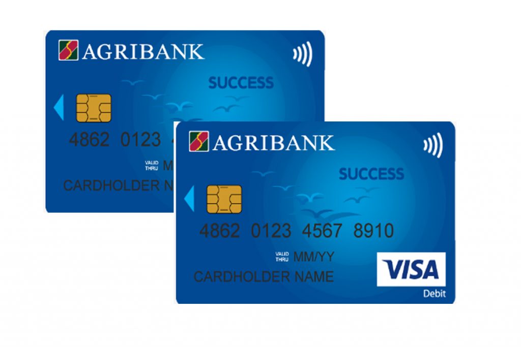 Thẻ ATM Agribank màu xanh - thẻ ghi nợ Visa